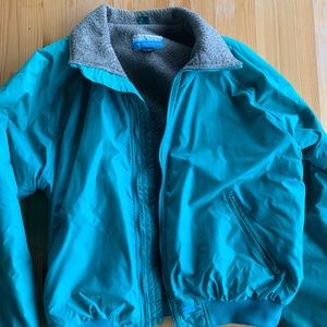 Vintage 80s/90s teal fleece-lined ski jacket
